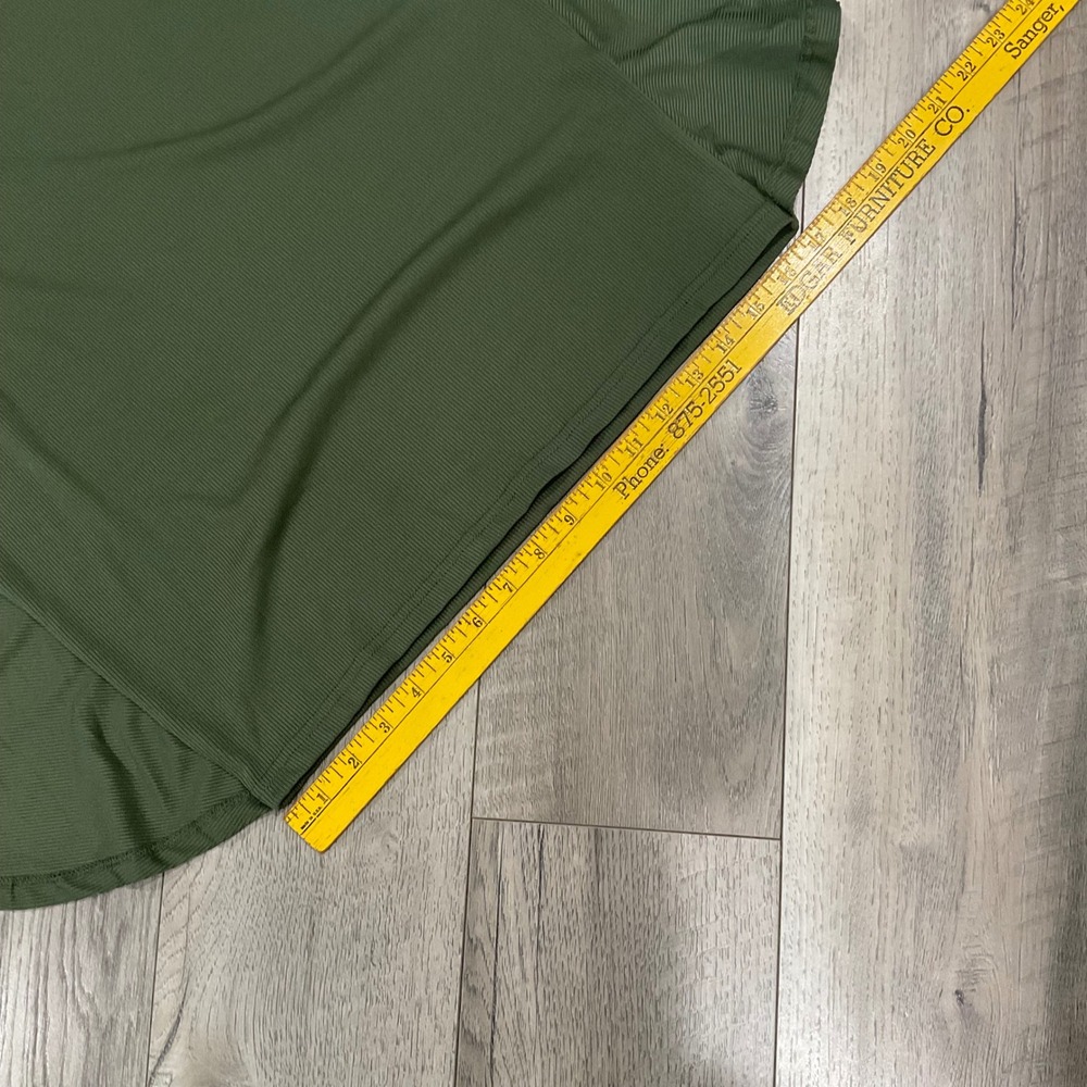 Cider Olive Green Midi Dress with Waist Tie - Picture 3 of 8